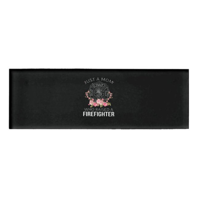 Firefighter Gift | Just A Mum Firefighter Name Tag (Front)