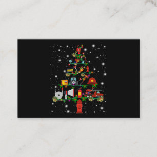 Firefighter Gift   Merry Christmas Firefighter Fun Business Card