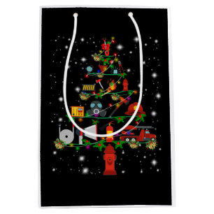 Firefighter Gift   Merry Christmas Firefighter Fun Medium Gift Bag