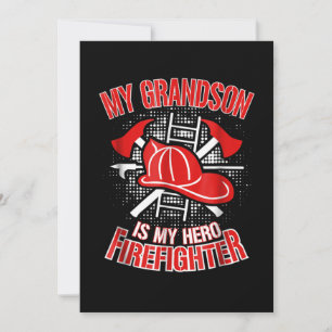 Firefighter Gift   My Grandson Is My Firefighter Holiday Card