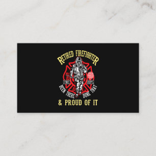 Firefighter Gift   Retired Firefighter & Proud Business Card
