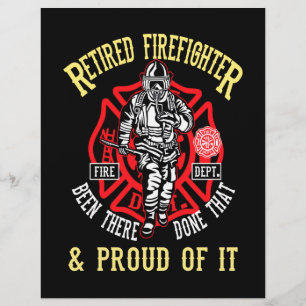 Firefighter Gift Retired Firefighter & Proud Custom Letterhead