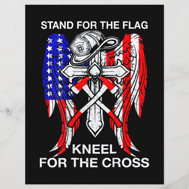 Firefighter Gift | Stand For The Flag Firefighter (Front)