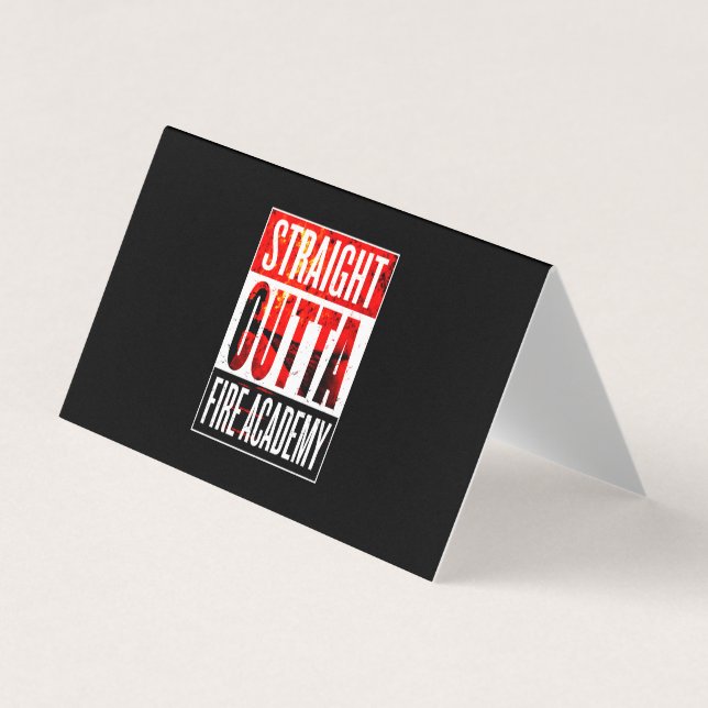 Firefighter Gift | Straight Outta Firefighter Business Card (Front)