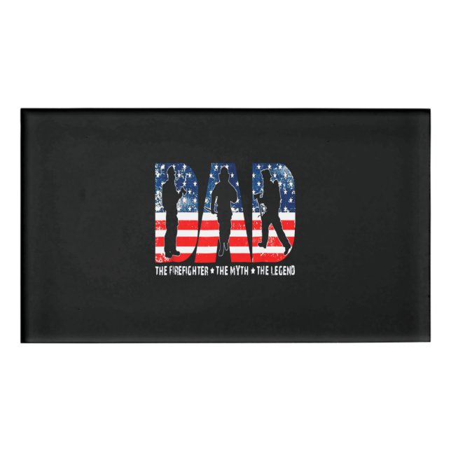 Firefighter Gift | The Firefighter The Myth Name Tag (Front)