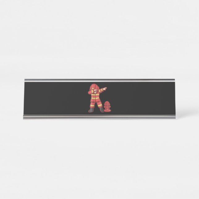 Firefighter Gift | The Man Firefighter Desk Name Plate (Front)