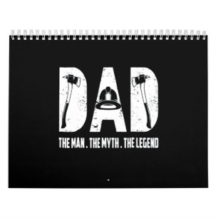 Firefighter Gift The Man The Myth The Legend Calendar