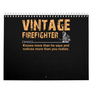 Firefighter Gift   Vintage Firefighter Funny Calendar