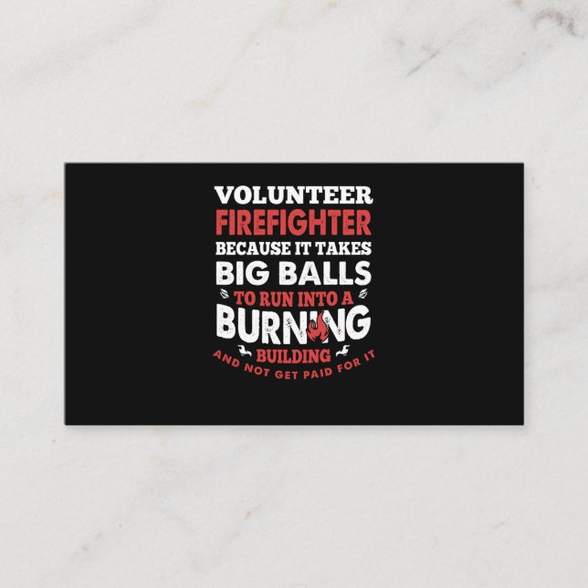 Firefighter Gift | Volunteer Firefighter Appointment Card (Front)