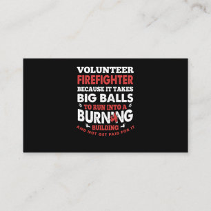 Firefighter Gift   Volunteer Firefighter Business Card