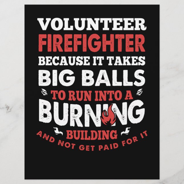 Firefighter Gift | Volunteer Firefighter Custom Letterhead (Front)