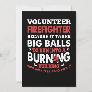 Firefighter Gift   Volunteer Firefighter Holiday Card
