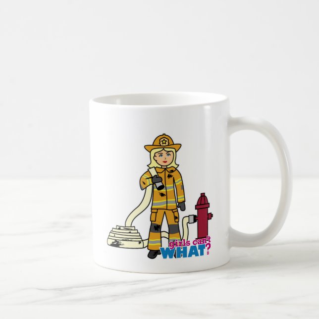 Firefighter Girl - Blonde Coffee Mug (Right)