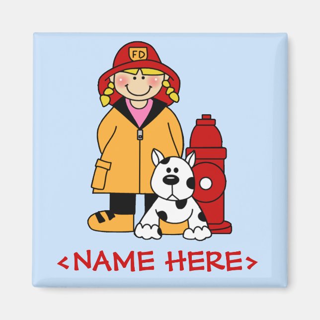 Firefighter (Girl) Magnet (Front)