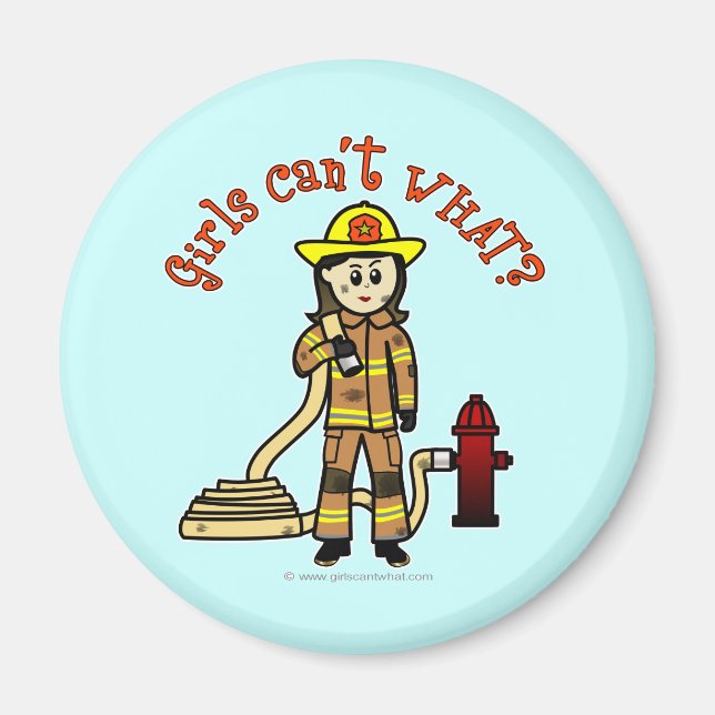 Firefighter Girl Magnet (Front)