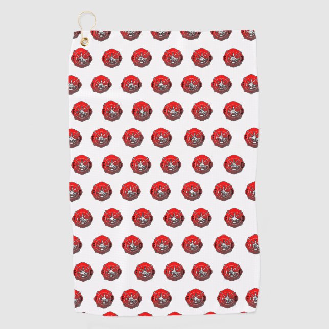 firefighter golf towel Maltese Cross  (Front)