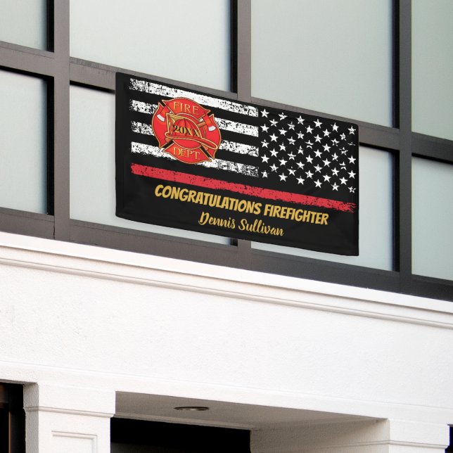 Firefighter Graduate |  Firefighter Party Banner (Outside Building)