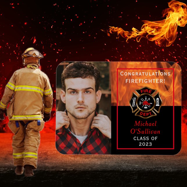 Firefighter Graduation Announcement Magnet (Creator Uploaded)