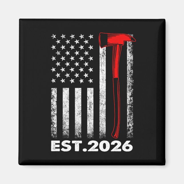Firefighter Graduation Est 2026 Fire Academy Exam  Magnet (Front)