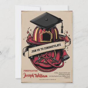 firefighter graduation invitations