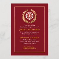Firefighter Graduation | Retirement Invitation