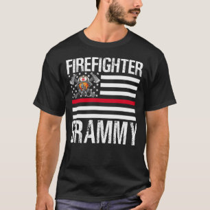Firefighter GRAMMY Support The Thin Red Line US Fl T-Shirt