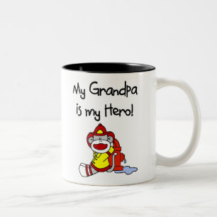 Firefighter Grandpa Hero Two-Tone Coffee Mug