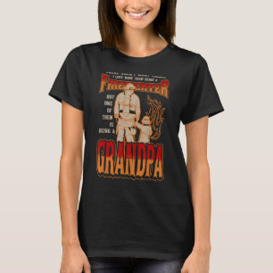 Firefighter Grandpa & Son  Daddy Father's Day T-Shirt
