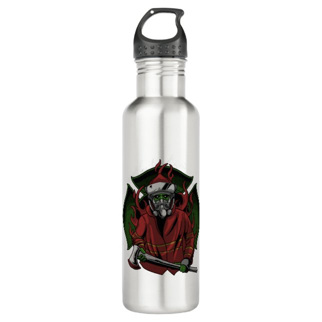 Firefighter Halloween Costume 710 Ml Water Bottle (Front)