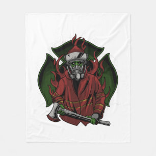 Firefighter Halloween Costume Fleece Blanket
