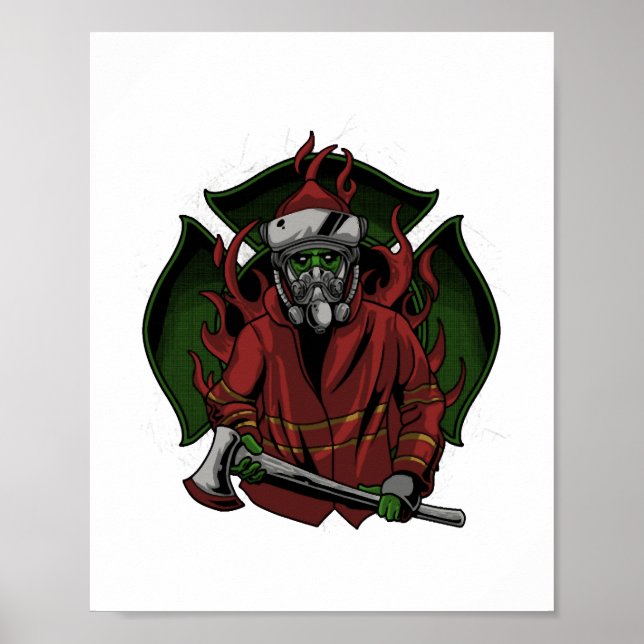 Firefighter Halloween Costume Poster (Front)