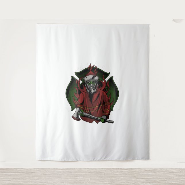 Firefighter Halloween Costume Tapestry (Front)