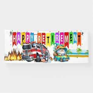 FIREFIGHTER HAPPY RETIREMENT BANNER