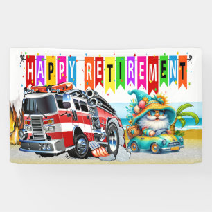 FIREFIGHTER HAPPY RETIREMENT  BANNER