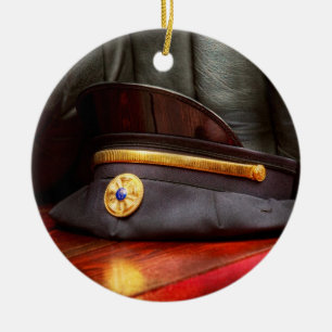 Firefighter - Hat - The ex chiefs hat Ceramic Tree Decoration