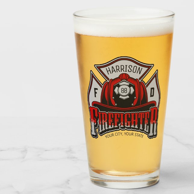 Firefighter Helmet ADD NAME Fire Department Rescue Glass (Creator Uploaded)