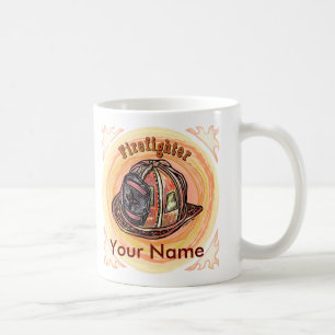 Firefighter Helmet  custom name mug