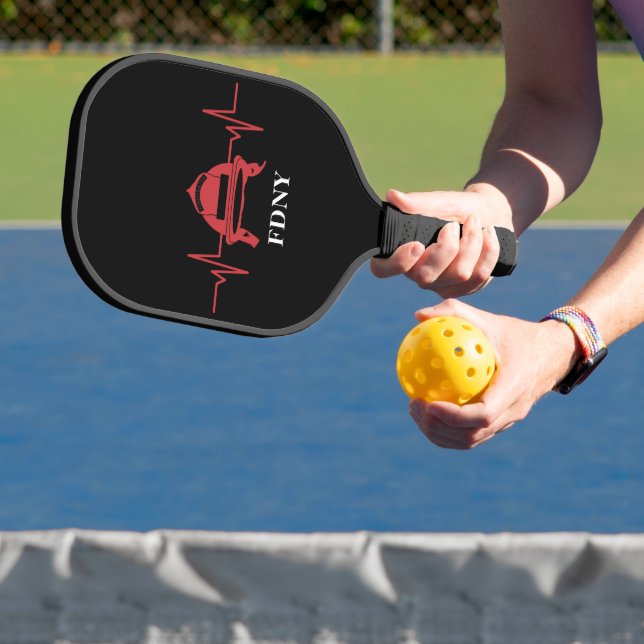 Firefighter Helmet Heartbeat Personalised   Pickleball Paddle (Insitu)