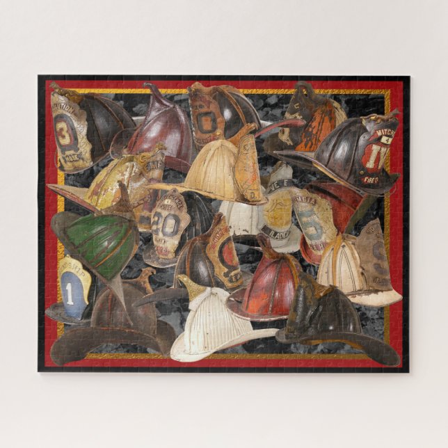 Firefighter Helmets of Old Jigsaw Puzzle (Horizontal)