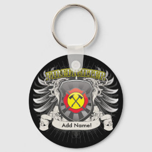 Firefighter Heraldry Key Ring