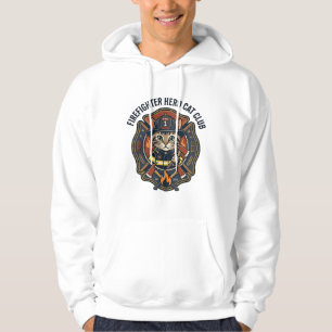 Firefighter Hero Cat Cat Graphic Tee Art - Firefig