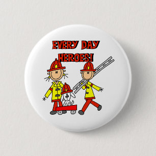 Firefighter Heroes 6 Cm Round Badge