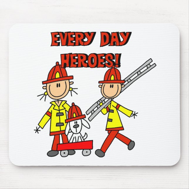 Firefighter Heroes Mouse Mat (Front)