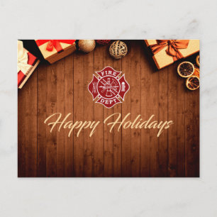 Firefighter Holiday Card