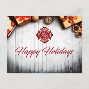 Firefighter Holiday Card