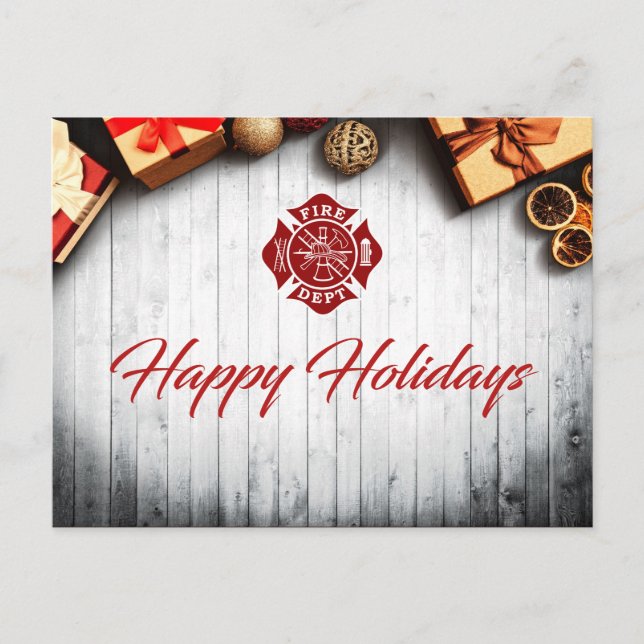 Firefighter Holiday Card (Front)