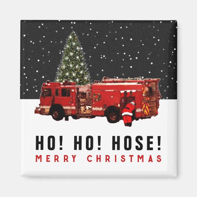 Firefighter Holiday Gifts Magnet (Front)