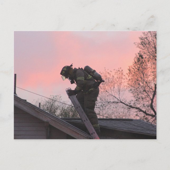 Firefighter Holiday Postcard (Front)