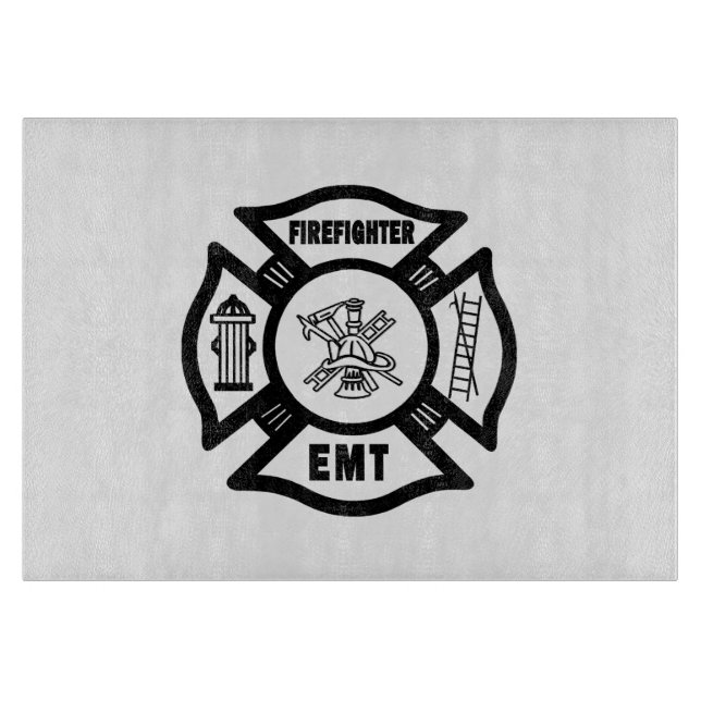Firefighter Home Cutting Board (Front)