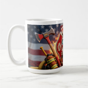 Firefighter Honour: American Rescue Bravery Coffee Mug